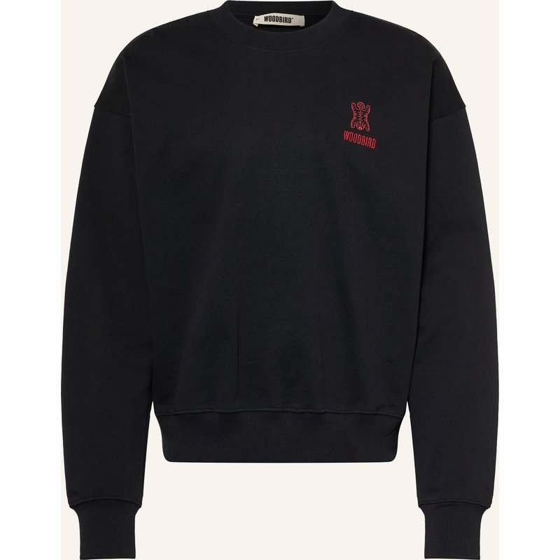 Woodbird Sweatshirt Wbduke Tiger Crew schwarz