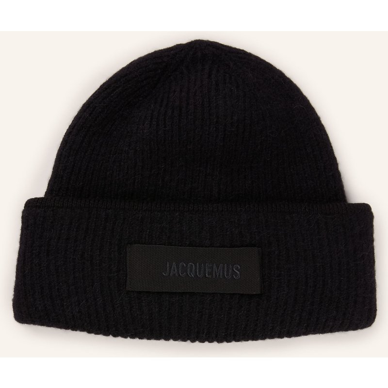 Jacquemus Mütze Le Bonnet Gros Grain Mit Alpaka schwarz