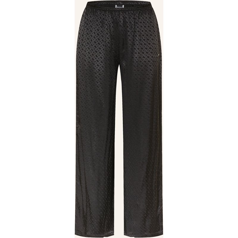 Boss Schlafhose Monogram Aus Satin schwarz