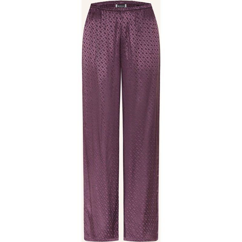 Boss Schlafhose Monogram Aus Satin lila