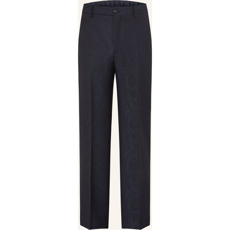 Etro Anzughose Regular Fit Aus Jacquard blau