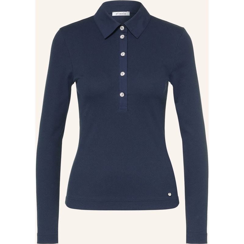Efixelle Jersey-Poloshirt Mit Schmucksteinen blau