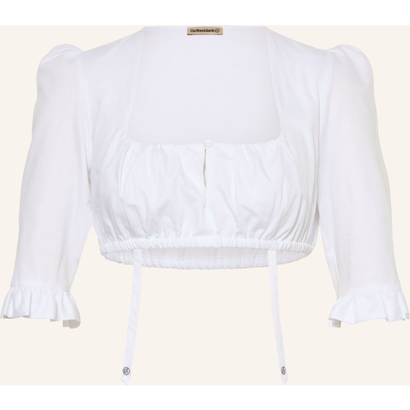 Gottseidank Dirndlbuse Gwendolyn Mit 3/4-Arm weiss