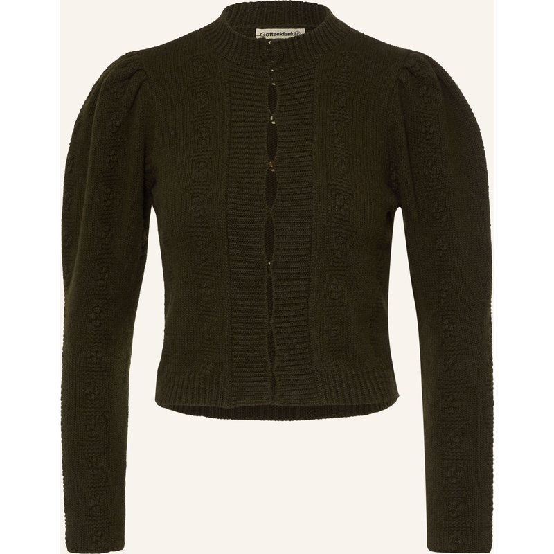 Gottseidank Strickjacke Mette Aus Merinowolle gruen