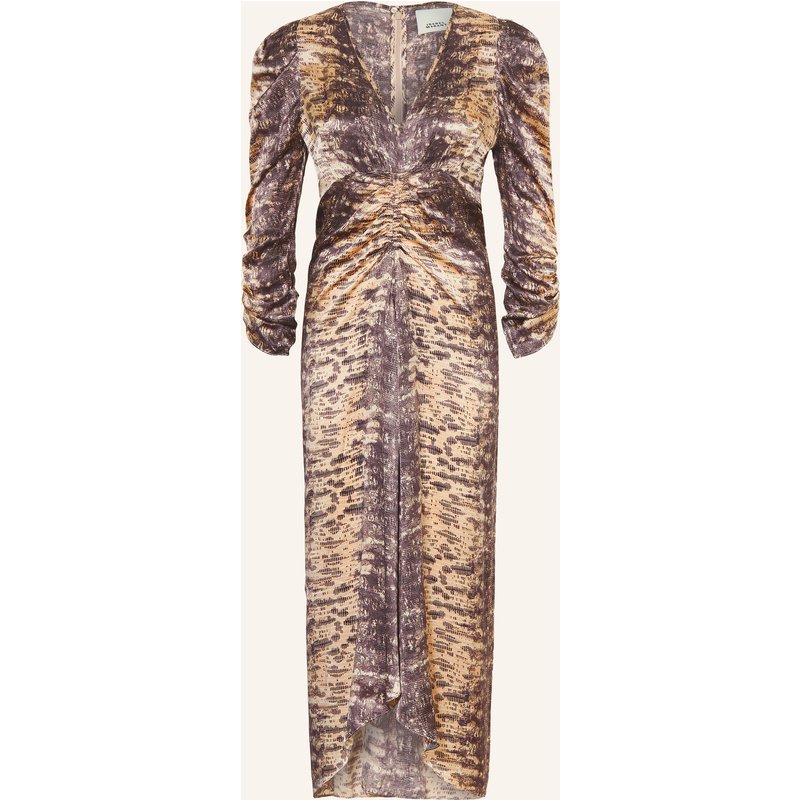 Isabel Marant Satinkleid Albini Aus Seide Mit 3/4-Arm beige