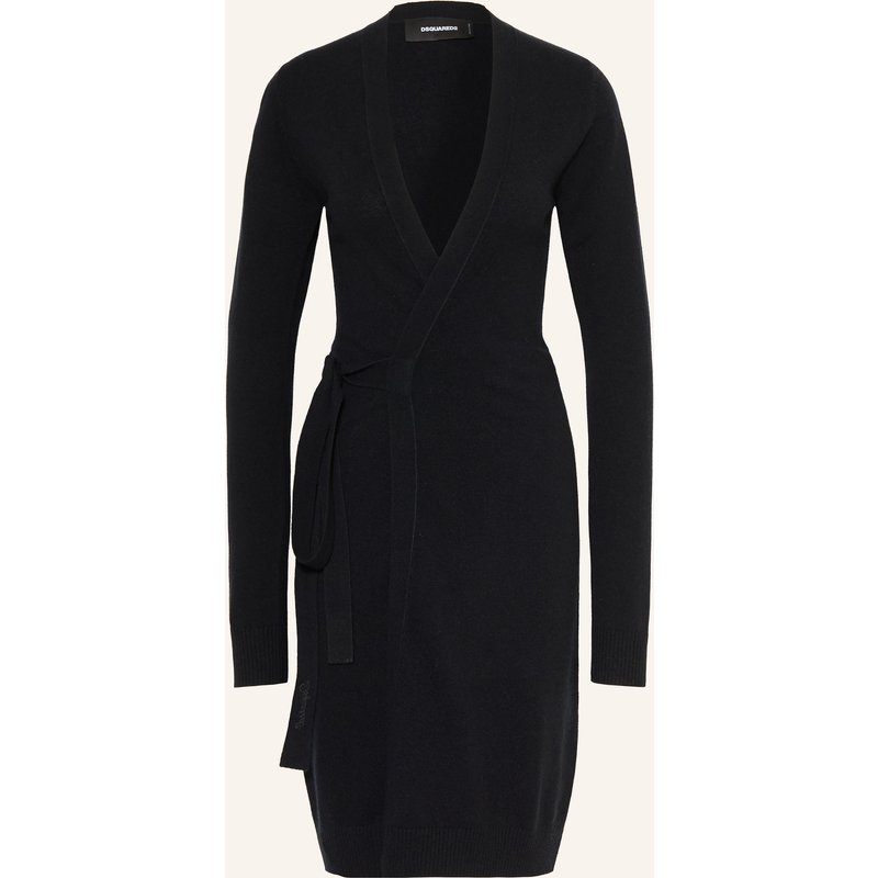 dsquared2 Wickelkleid Mit Cashmere schwarz
