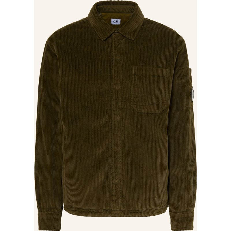 C.P. Company Cord-Overjacket Im Materialmix gruen
