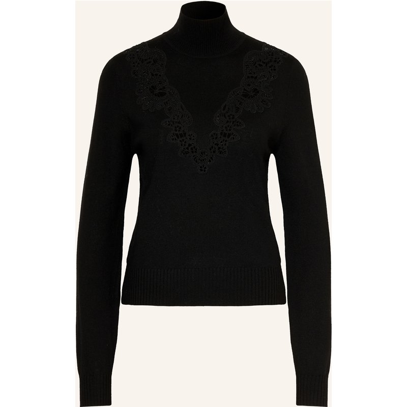 Zimmermann Pullover Valiant Aus Merinowolle Mit Spitze schwarz