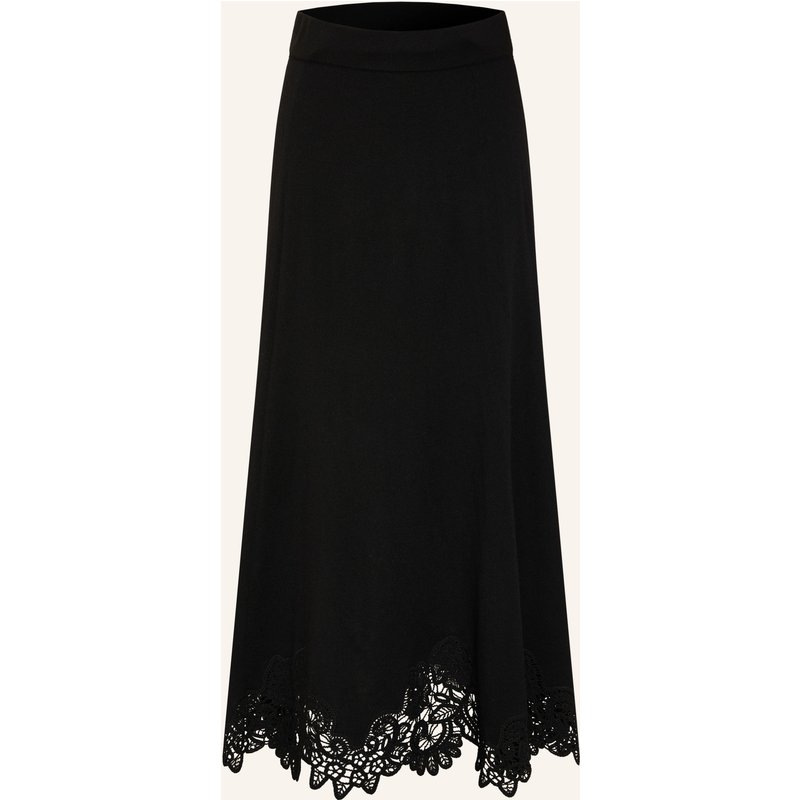Zimmermann Strickrock Valiant Aus Merinowolle Mit Spitze schwarz