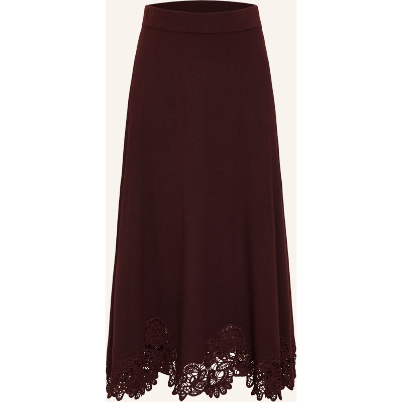 Zimmermann Strickrock Valiant Aus Merinowolle Mit Spitze rot
