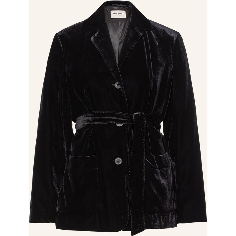 Weekend Max Mara Samtblazer Recente schwarz