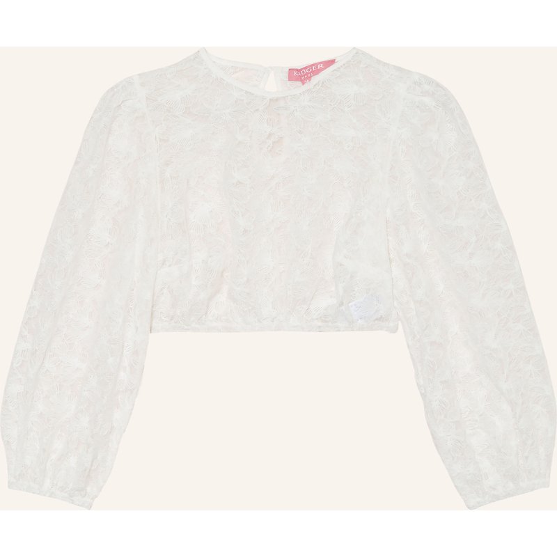 Krüger Dirndlbluse Aus Mesh Mit 3/4-Arm weiss