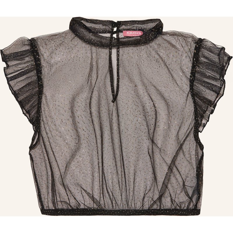 Krüger Dirndlbluse Eveline Aus Mesh schwarz