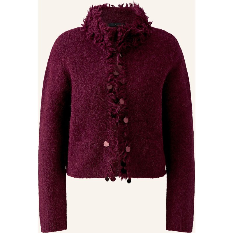 Oui Jacke Mit Alpaka rot