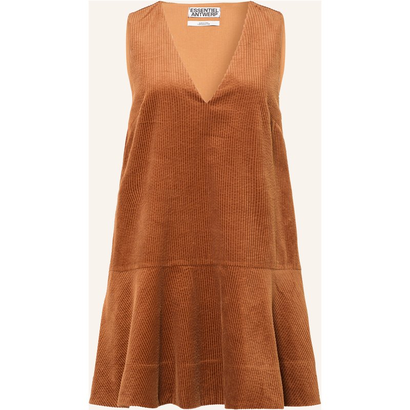 Essentiel Antwerp Cordkleid Kelvet braun