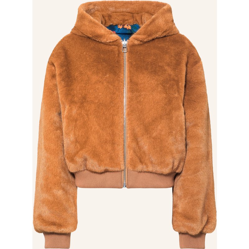 Essentiel Antwerp Kunstfell-Jacke Kico Zum Wenden braun