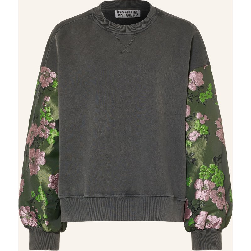 Essentiel Antwerp Sweatshirt Kueer Mit Jacquard grau
