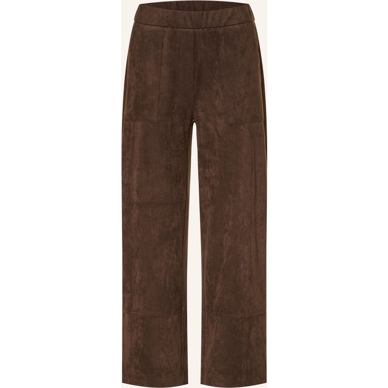Opus Pants Hose Metta Cargo In Lederoptik braun