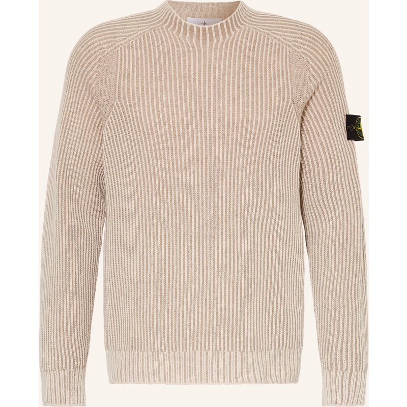 Stone Island Pullover Mit Cashmere weiss