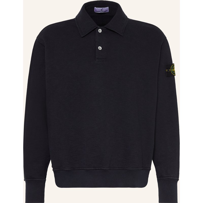 Stone Island Sweat-Poloshirt blau