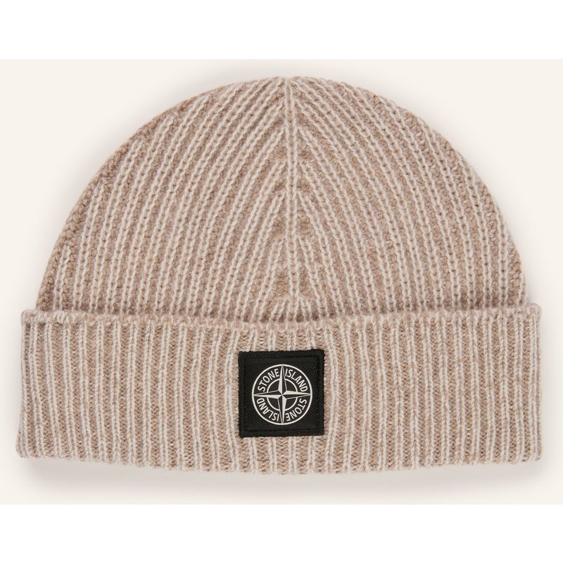Stone Island Mütze Mit Cashmere weiss