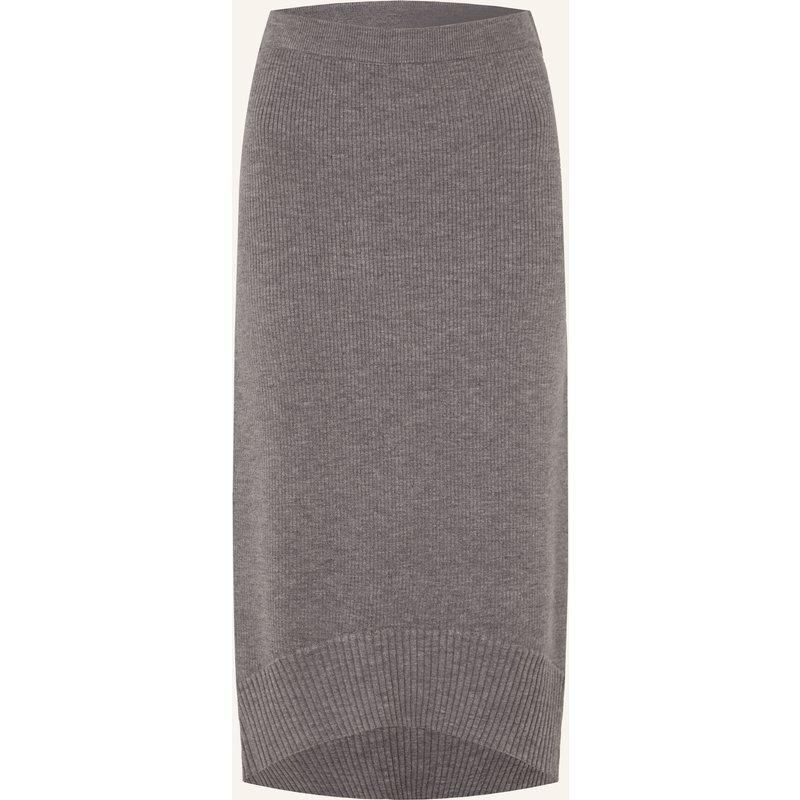 Victoria Beckham Strickrock Mit Merinowolle grau