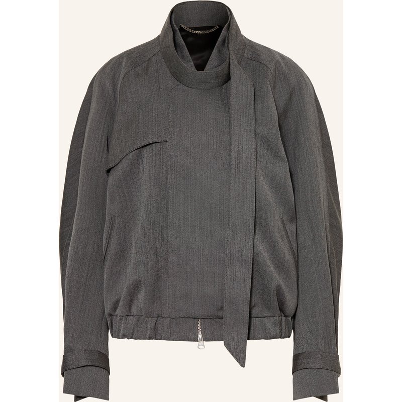 Victoria Beckham Blouson Mit Abnehmbarer Schluppe grau