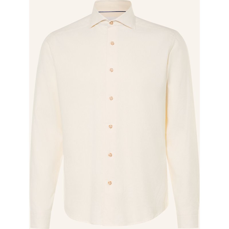 Eton Flanellhemd Slim Fit weiss