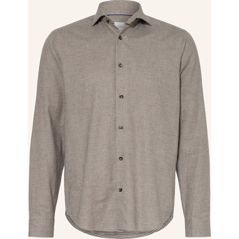Eton Flanellhemd Comfort Fit grau