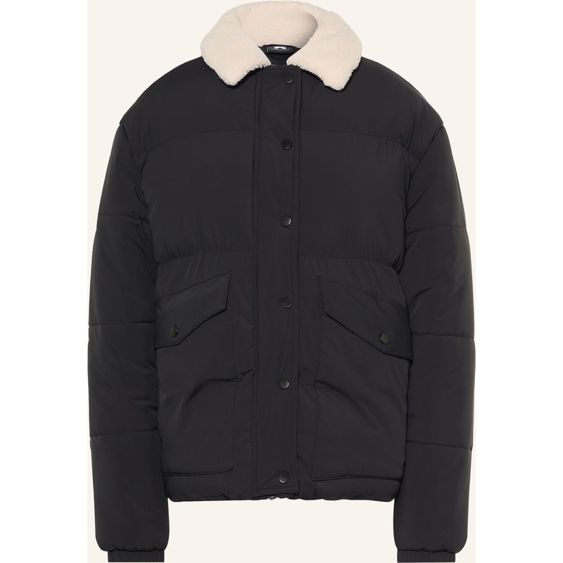 Karo Kauer Steppjacke schwarz
