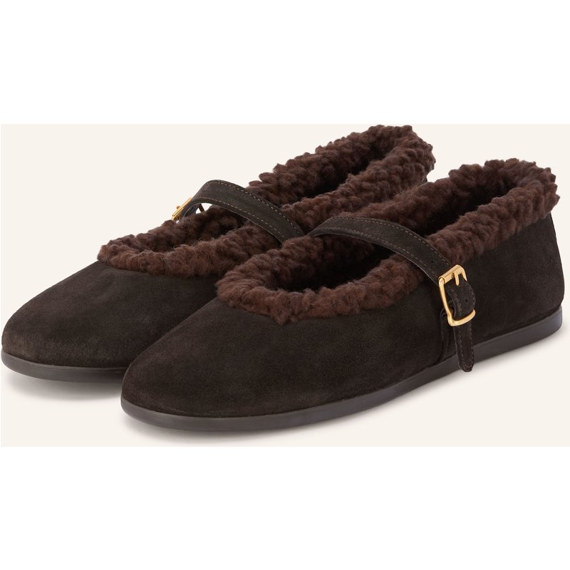 Posa Mary-Jane-Ballerinas braun