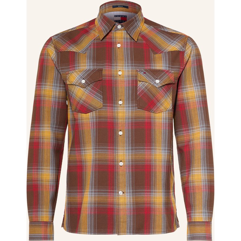 Tommy Jeans Hemd Regular Fit braun