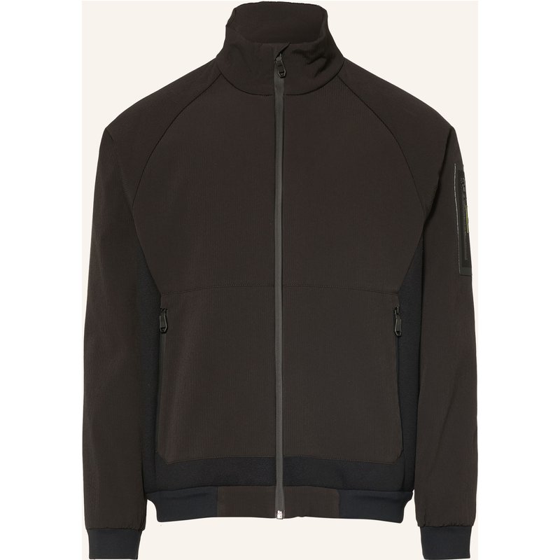 Boss Jacke Cord Fleece Im Materialmix schwarz