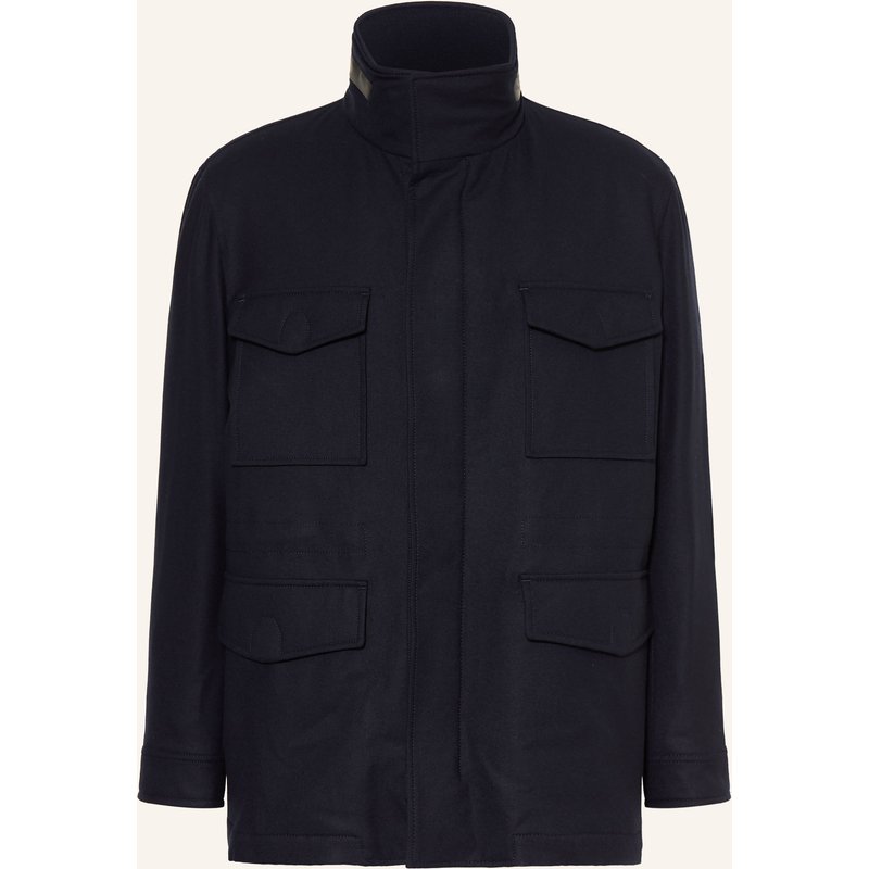 Brioni Fieldjacket Mit Cashmere blau