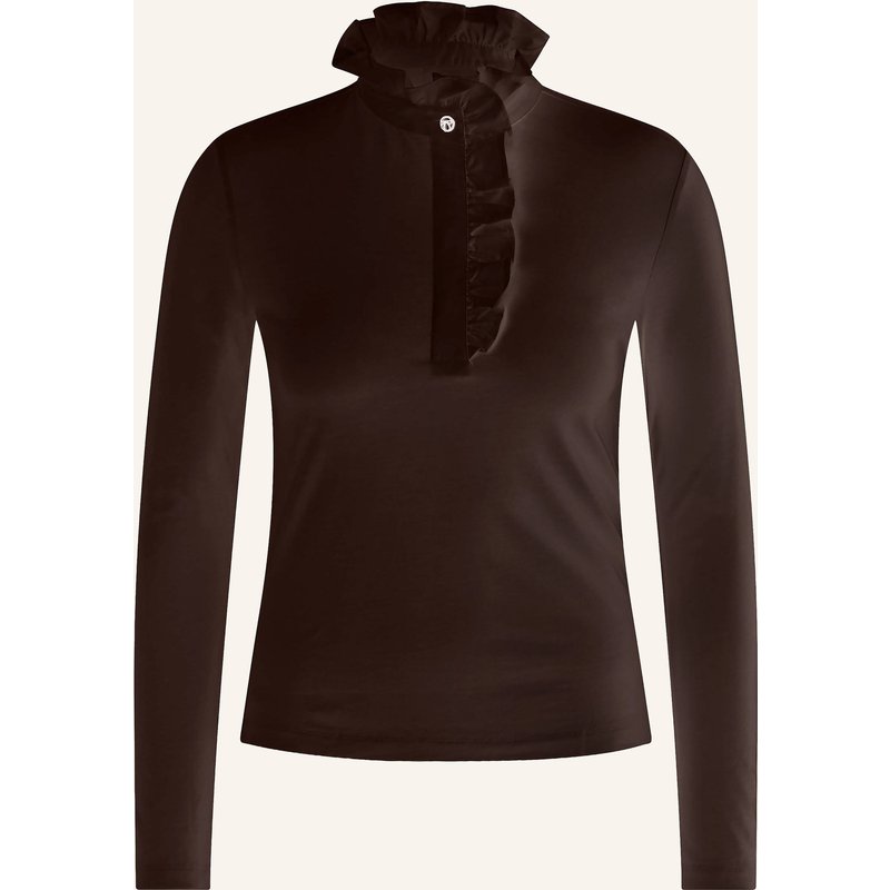 Rich & Royal Longsleeve Mit Rüschen braun