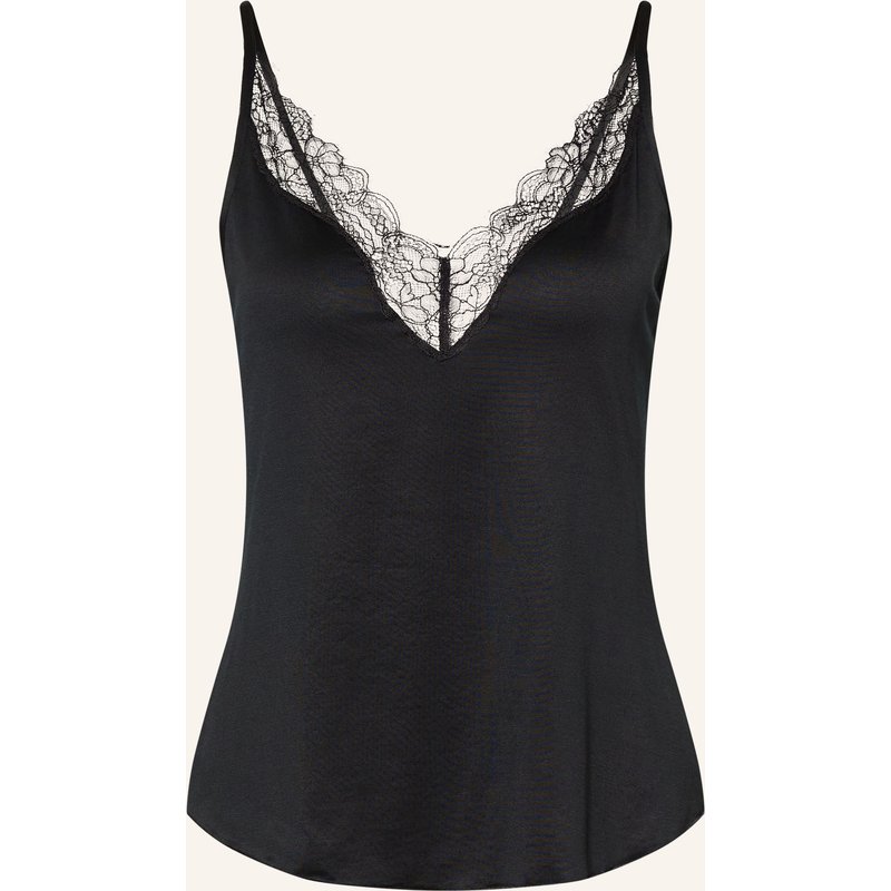 Mey Schlaftop Serie Pure Shine Lace schwarz