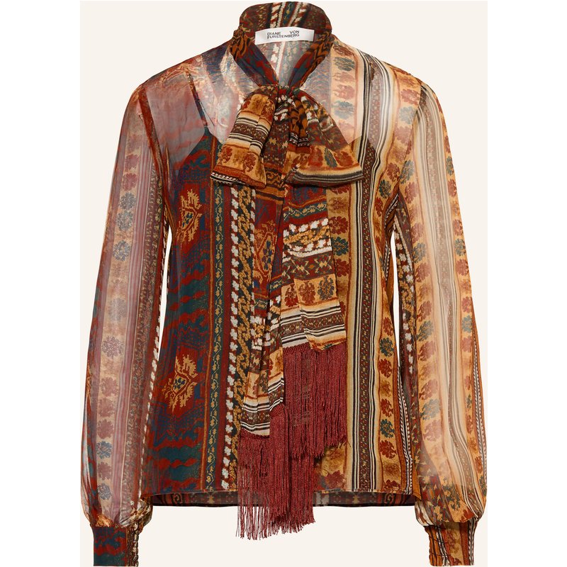 Diane Von Furstenberg Schluppenbluse Garcele orange