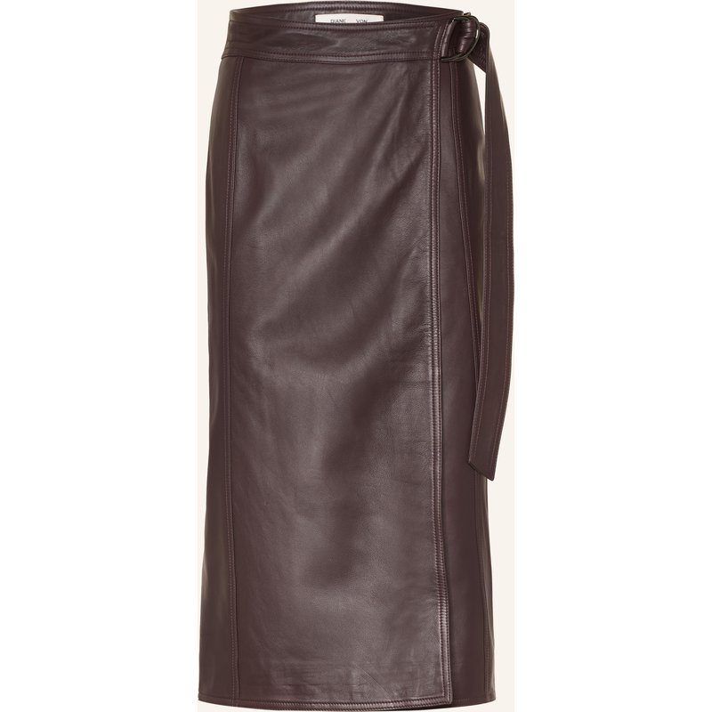 Diane Von Furstenberg Wickelrock Silvia Aus Leder rot