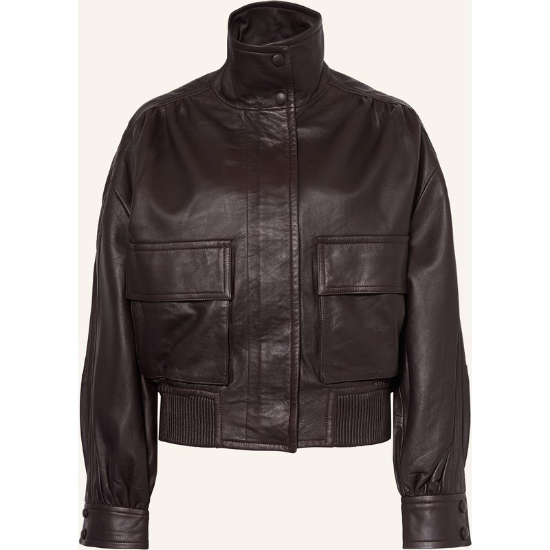Diane Von Furstenberg Lederjacke Shay rot