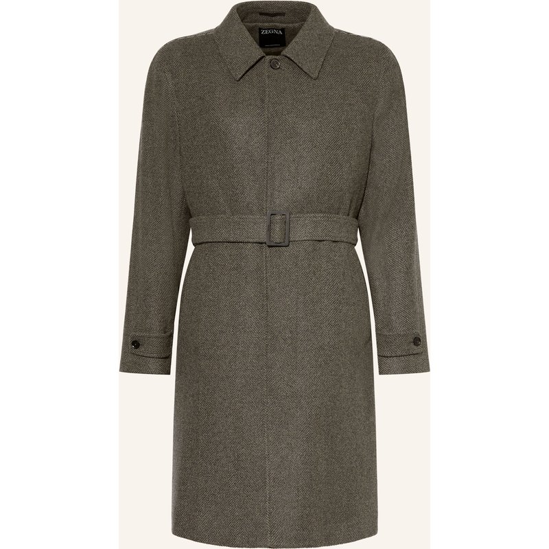 Zegna Cashmere-Mantel gruen
