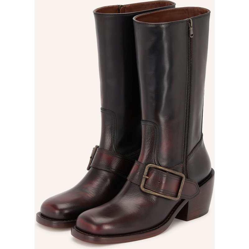 Dries Van Noten Biker Boots braun
