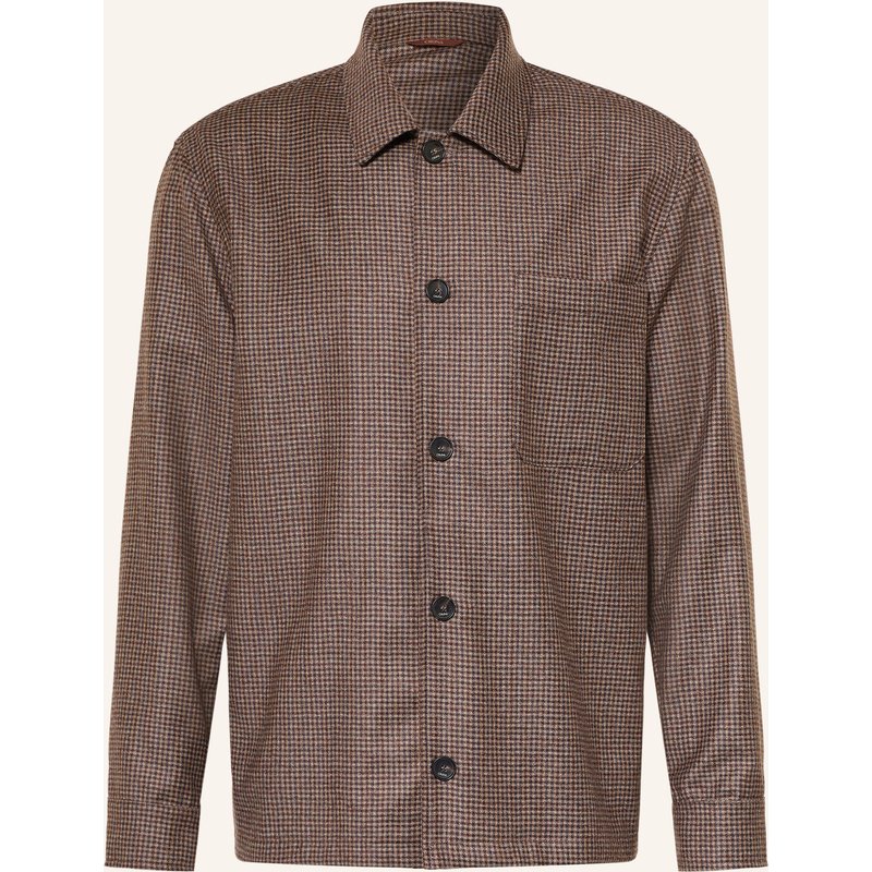 Cruna Overshirt Cardiff Aus Flanell braun