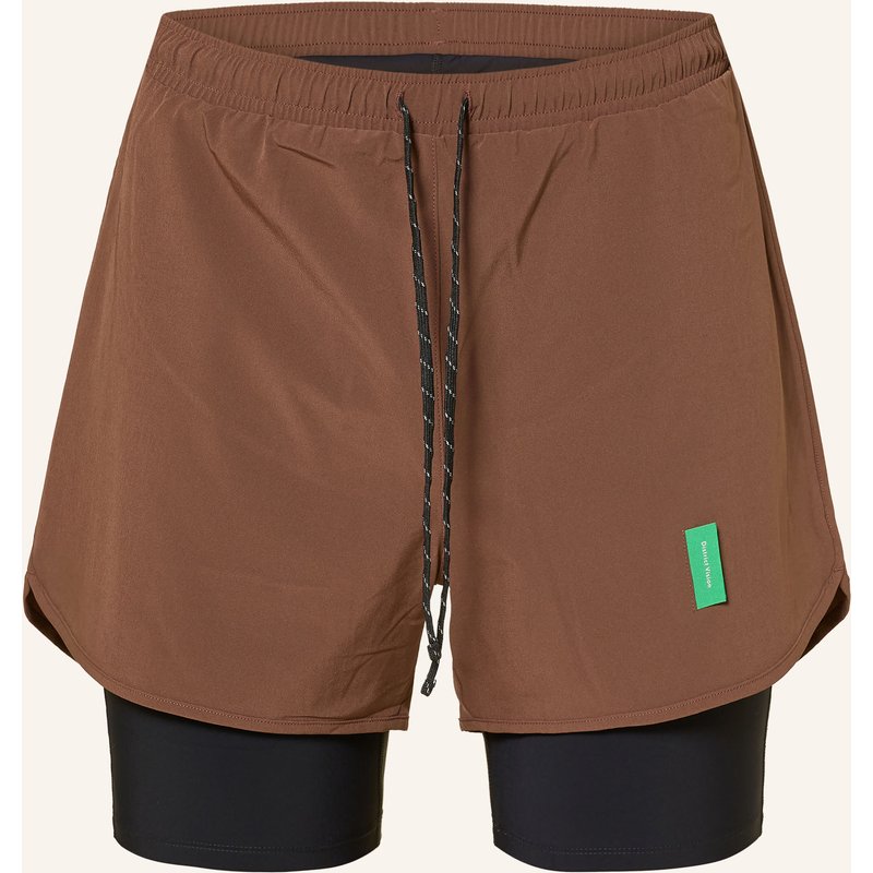 District Vision 2-In-1-Laufshorts Layered Training braun