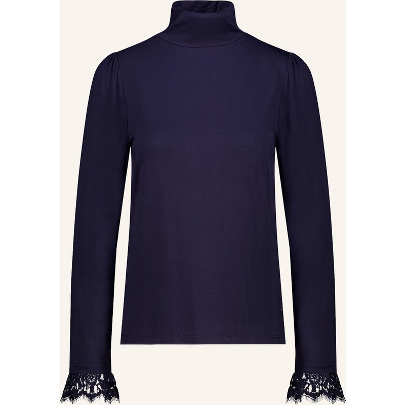 Monari Longsleeve Mit Spitze blau