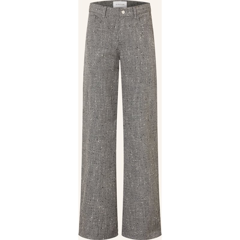 Armarium Marlenehose Luke Aus Tweed grau
