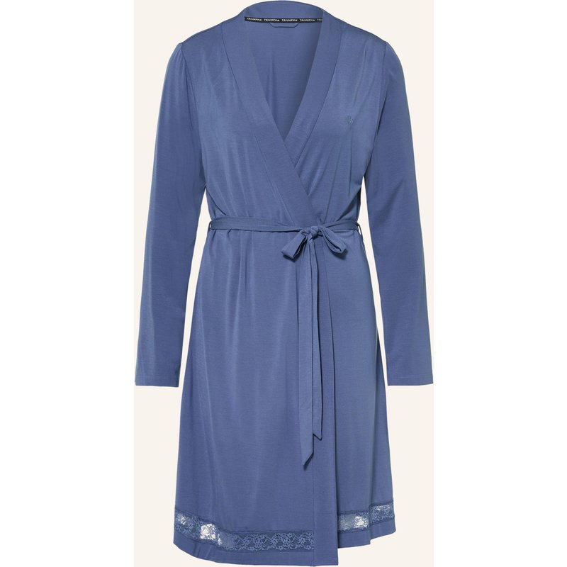 Triumph Damen-Morgenmantel Comfort Allure blau