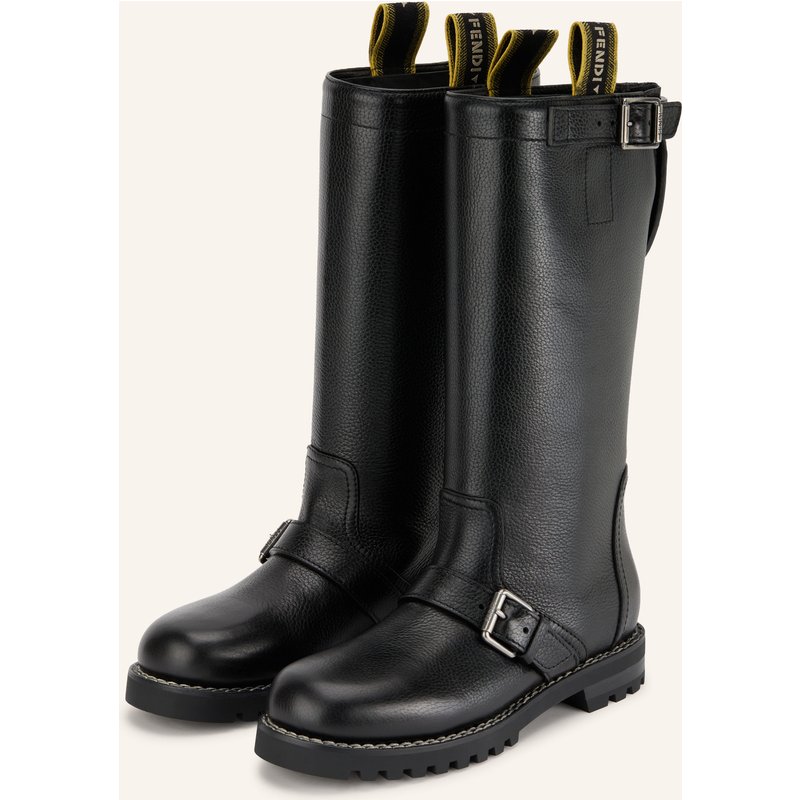 Fendi Biker Boots schwarz