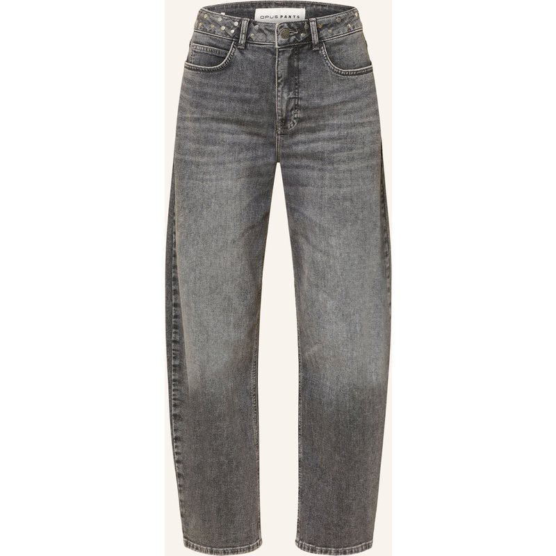 Opus Pants Barrel Jeans Mari Clear Mit Nieten grau