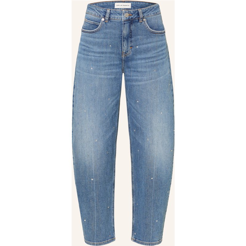 Opus Pants Barrel Jeans Mari Clear Mit Schmucksteinen blau