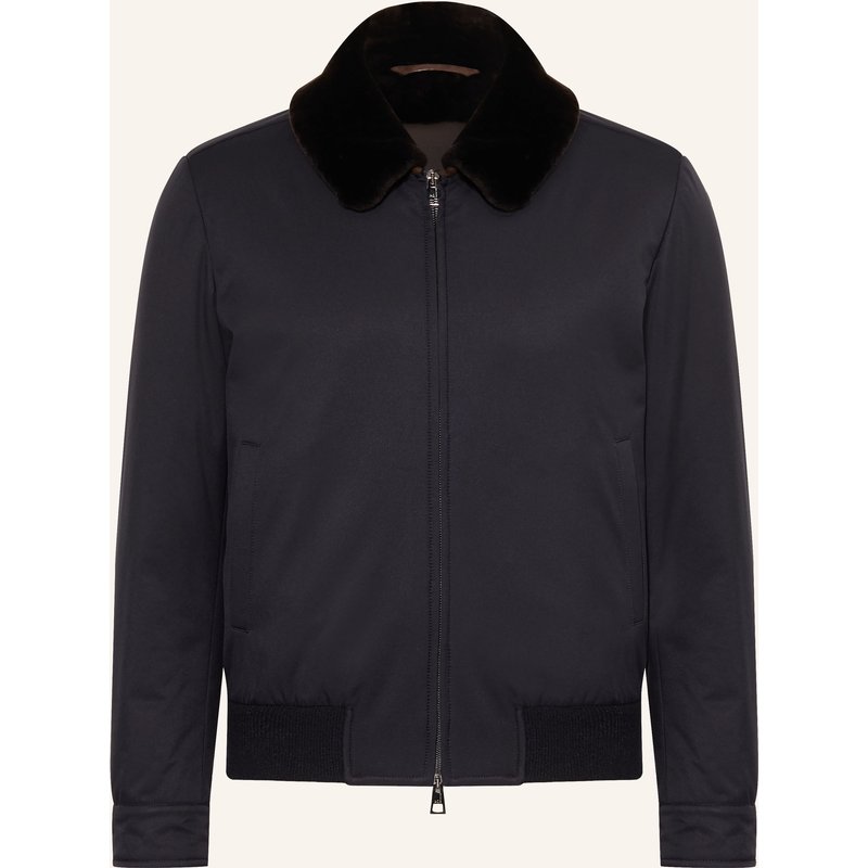 Manzoni 24 Jacke Mit Kunstfell blau